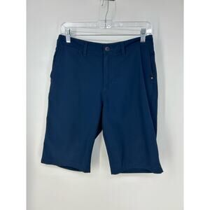 Quiksilver Amphibian Dark Blue Boys Young Men Size 29 Chino Golf Shorts Stretch